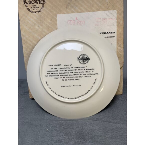 Vintage Knowles "Christmas" Collector Plate By Don Spaulding - Picture 7 of 12